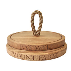 The Oak And Rope Company Personalised Thin Round Chopping Board